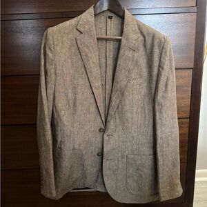 J. Crew Men's Slim Ludlow Light Brown/Tan Linen Blazer 38R